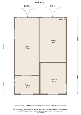 Floorplan - Kerkweg 23, 4245 TP Leerbroek